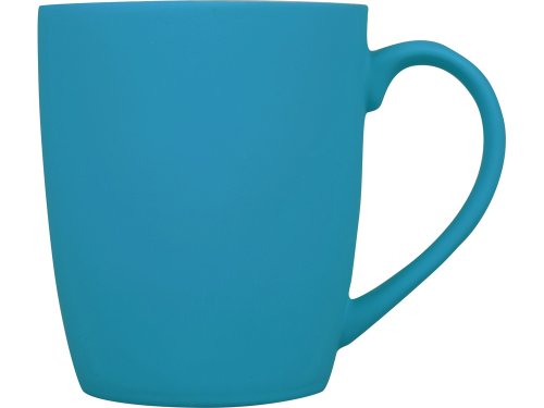 Кружка керамическая с покрытием софт тач голубая