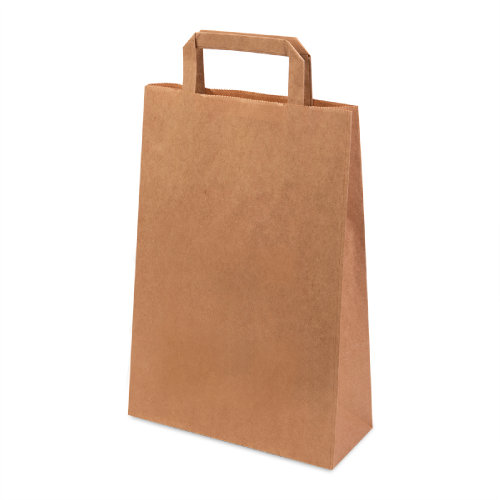 Пакет бумажный QUADRATA S, крафт, плотность 80 г/м2, 33х22х9 cм (коричневый)