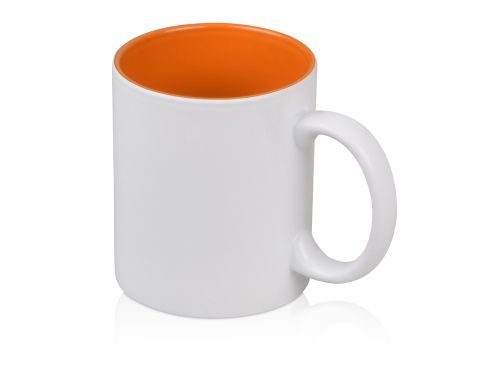 Кружка с покрытием для гравировки Subcolor W, белый/оранжевый