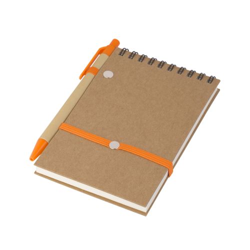 Блокнот с ручкой "Papyrus", оранжевый