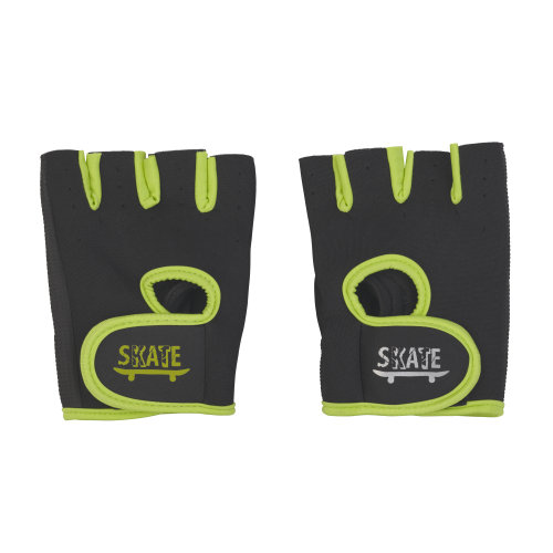 Перчатки для фитнеса "Рекорд", размер XL, черный с зеленым яблоком