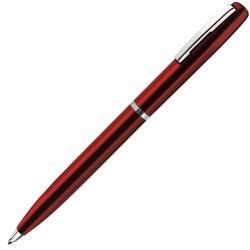 Ручка шариковая CLICKER (красный, серебристый)