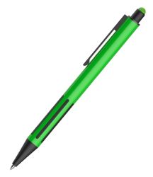Ручка шариковая со стилусом IMPRESS TOUCH, прорезиненный грип (зеленый)