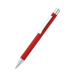 Ручка металлическая Rebecca софт-тач, красный