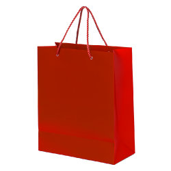 Пакет подарочный GLAM 27х12х32  см, красный (красный)