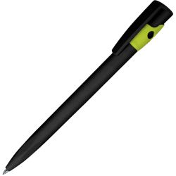 Ручка шариковая из экопластика KIKI ECOLINE (черный, светло-зеленый)