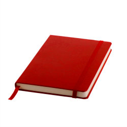Ежедневник недатированный Ellie, А5, красный, кремовый блок, без обреза (красный)
