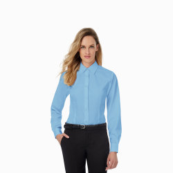 Рубашка женская с длинным рукавом Smart LSL/women, корпоративный голубой