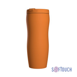 Термостакан "Монтана" 400 мл, покрытие soft touch, оранжевый