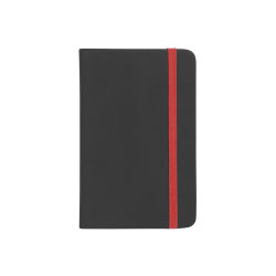 Блокнот "Бергамо", покрытие soft touch, формат А6, черный/оранжевый#, черный с красным