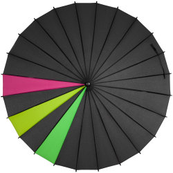 Зонт-трость «Спектр», черный неон