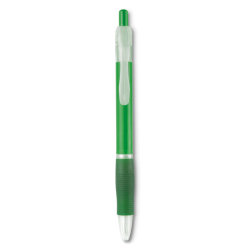 Ручка шариковая с резиновым обх (прозрачно-зеленый)