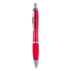 Шариковая ручка синие чернила (прозрачно-красный)