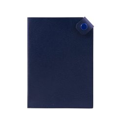 Чехол для паспорта PURE 140*100 мм., застежка на кнопке, натуральная кожа (фактурная), синий