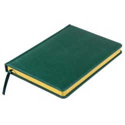Ежедневник недатированный Joy, А5,  темно-зеленый, белый блок, золотой обрез (тёмно-зелёный)