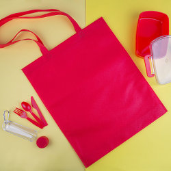 Набор подарочный FIRSTAID: сумка, ланчбокс, набор столовых приборов, красный (красный)