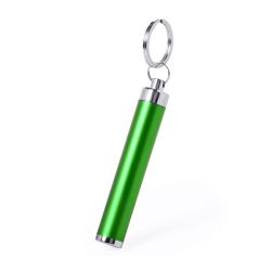 Брелок BIMOX с фонариком, зелёный, металл 8,5*d-1,4см (зеленый)