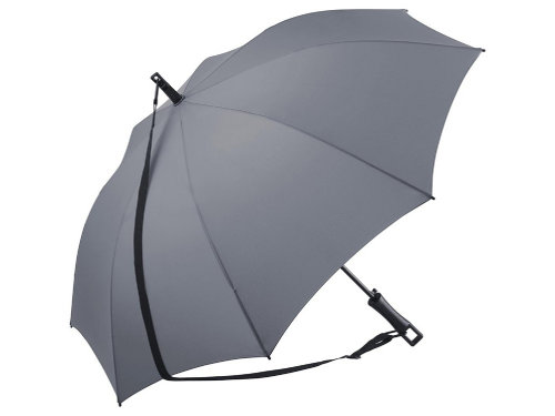 Зонт-трость 1199 Loop с плечевым ремнем, полуавтомат, серый