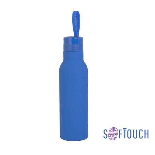 Бутылка для воды "Фитнес" 700 мл, покрытие soft touch, синий