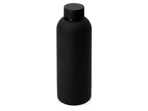 Вакуумная термобутылка Cask Waterline, soft touch, 500 мл, тубус, черный