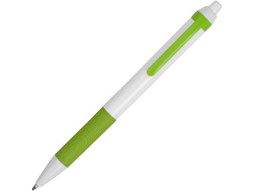Ручка пластиковая шариковая Centric, белый/зеленое яблоко