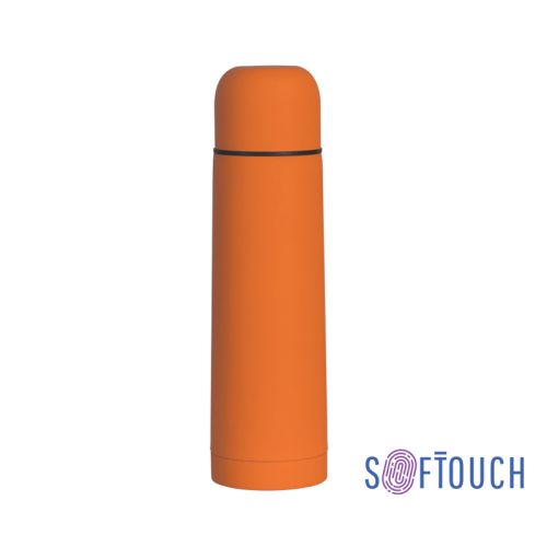 Термос "Крит" 500 мл, покрытие soft touch, оранжевый