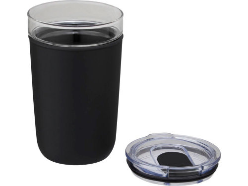 Bello, стеклянная кружка объемом 420 мл с внешней стенкой из переработанного пластика, черный