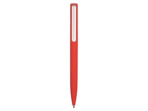 Ручка шариковая пластиковая Bon с покрытием soft touch, красный