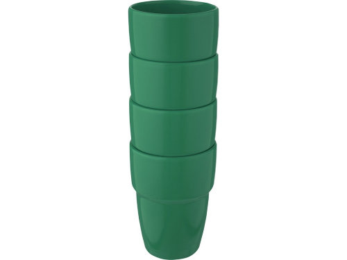 Staki подарочный набор из 4 кружек объемом 280 мл, которые устанавливаются друг на друга, зеленый