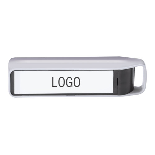 Универсальное зарядное устройство с подсветкой логотипа "LOGO" (2200mAh) (серебристый)