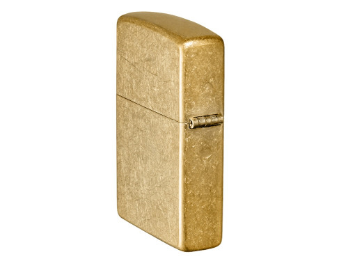 Зажигалка ZIPPO Classic с покрытием Tumbled Brass, латунь/сталь, золотистая, матовая, 38x13x57 мм