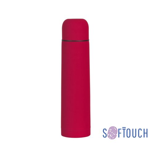 Термос "Родос" 1000 мл, покрытие soft touch, красный