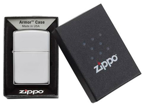 Зажигалка ZIPPO Armor™ c покрытием High Polish Chrome, латунь/сталь, серебристая, 38x13x57 мм