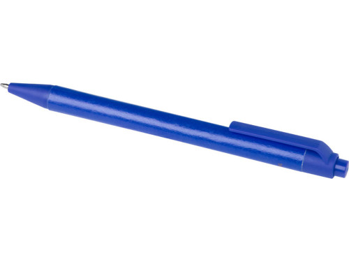 Одноцветная шариковая ручка Chartik из переработанной бумаги с матовой отделкой, синий