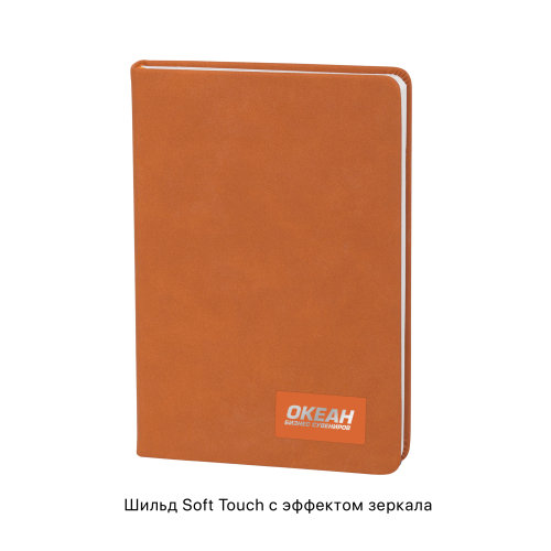 Ежедневник недатированный "Флоренция", А5, покрытие soft grip, оранжевый