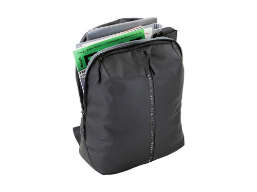 Рюкзак BUGATTI Blanc 15'', чёрный, тарпаулин/полиэстер, 32х15,5х45 см