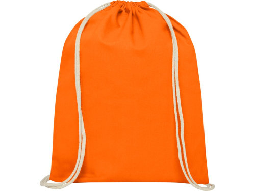 Рюкзак со шнурком Oregon хлопка плотностью 140 г/м2, оранжевый