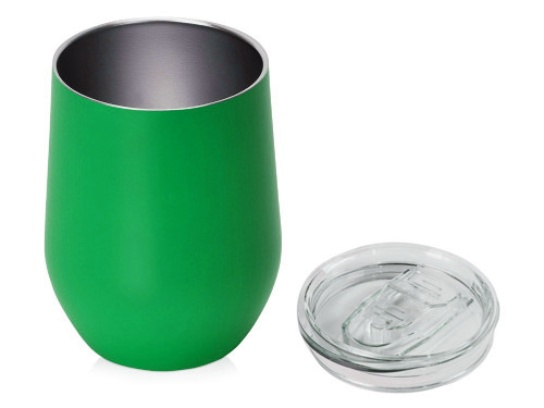Вакуумная термокружка Sense, непротекаемая крышка, крафтовая упаковка, зеленый