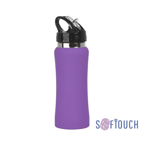 Бутылка для воды "Индиана" 600 мл, покрытие soft touch, фиолетовый