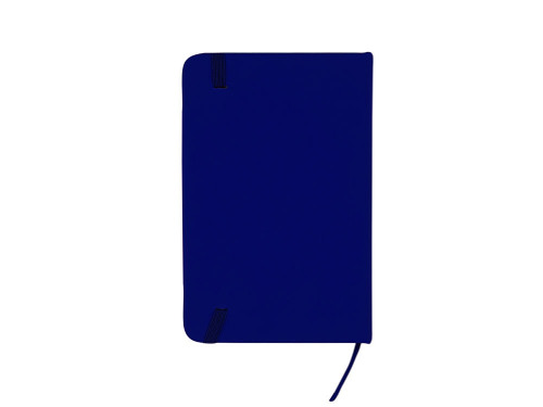 Блокнот А6 CORAL в твердой обложке из кожзама, темно-синий