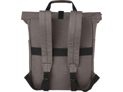 Рюкзак для 15-дюймового ноутбука Joey объемом 15 л из брезента, переработанного по стандарту GRS, со сворачивающимся верхом, серый