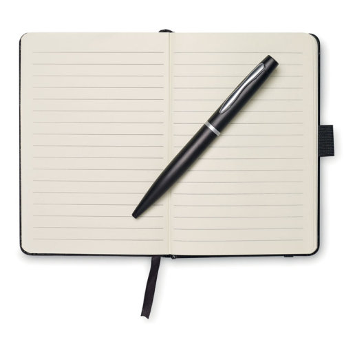 Блокнот с ручкой (черный)