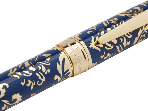 Ручка - роллер Pierre Cardin RENAISSANCE. Цвет - синий и золотистый. Упаковка В-2.