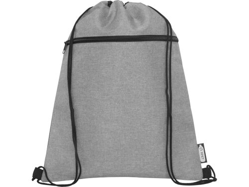 Рюкзак со шнурком Ross из переработанного ПЭТ, heather medium grey