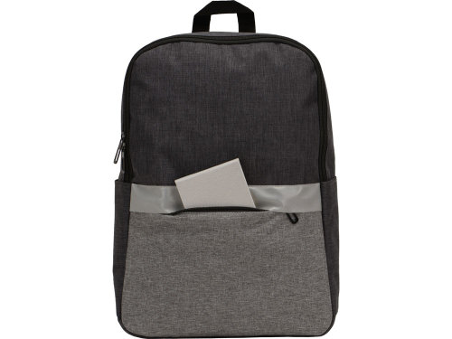 Рюкзак Merit со светоотражающей полосой и отделением для ноутбука 15.6'', темно-серый/серый