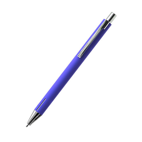 Ручка металлическая Elegant Soft софт-тач, синяя