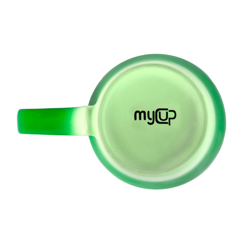 Кружка GRADE с прорезиненным покрытием (зеленый)