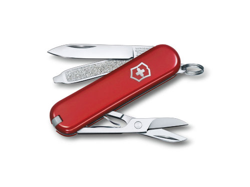 Нож-брелок VICTORINOX Classic Style Icon, 58 мм, 7 функций, красный