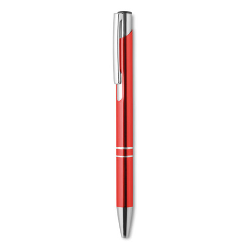Ручка шариковая с черными черни (красный)