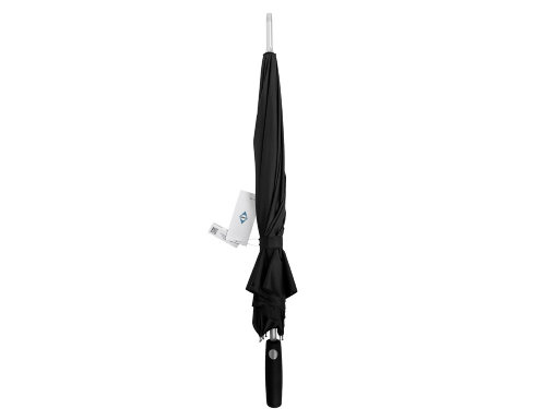 Зонт-трость 7560 Alu с деталями из прочного алюминия, полуавтомат, черный
